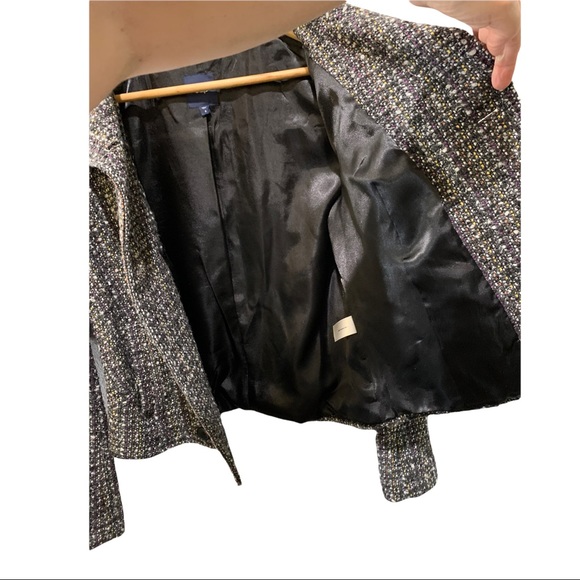 GAP MULTI-COLORED TWEED WOOL BLEND LS FULL BUTTON FRONT BLAZER JACKET SIZE SMALL - Picture 14 of 16